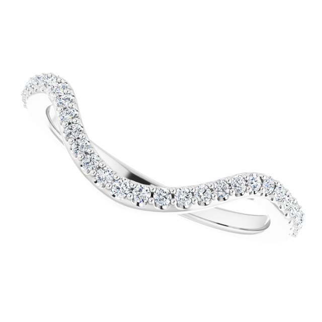 1/5 CTW Natural Diamond Band, 1.7 mm, Double Halo-Style Engagement