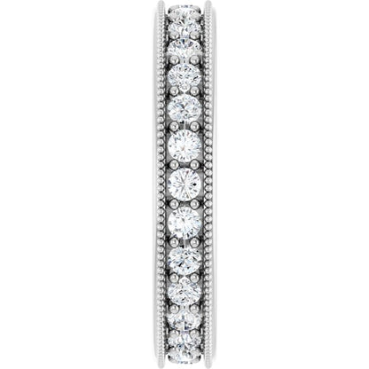 14K White Gold 3/4 CTW Natural Diamond Eternity Band