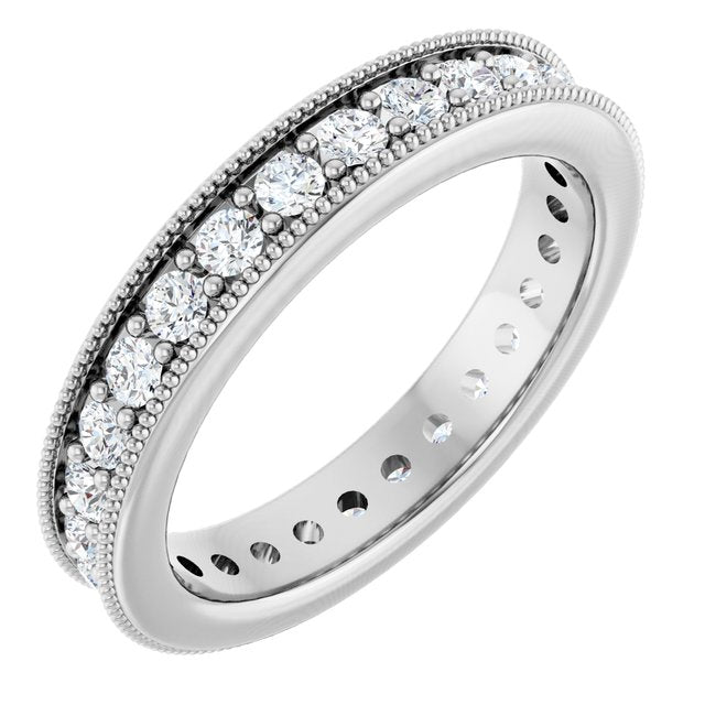 14K White Gold 3/4 CTW Natural Diamond Eternity Band