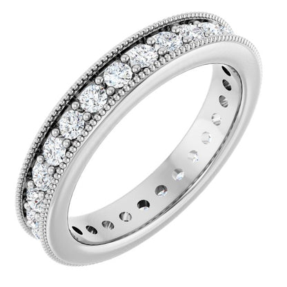 14K White Gold 3/4 CTW Natural Diamond Eternity Band
