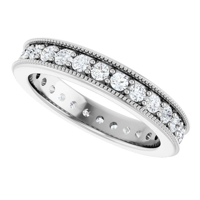 14K White Gold 3/4 CTW Natural Diamond Eternity Band