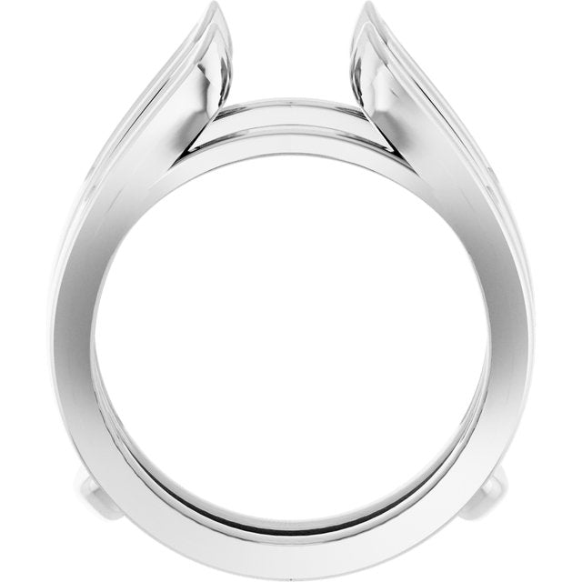 14K White Gold 1/2 CTW Natural Diamond Ring Guard