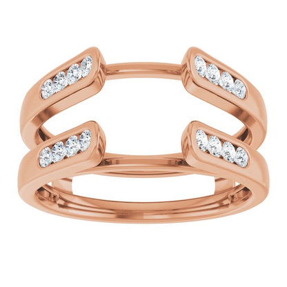 14K Rose Gold 1/4 CTW Natural Diamond Ring Guard
