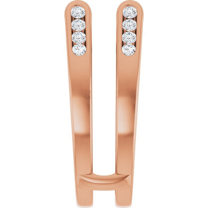 14K Rose Gold 1/4 CTW Natural Diamond Ring Guard