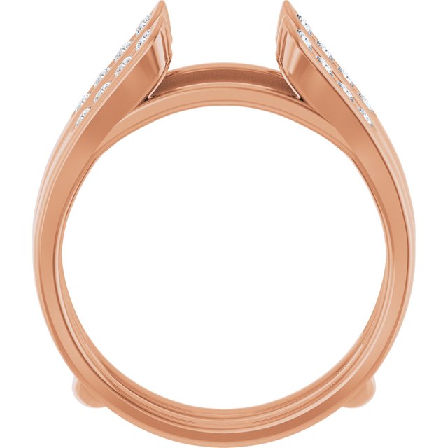 14K Rose Gold 1/4 CTW Natural Diamond Ring Guard