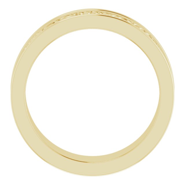 14K Yellow Gold Sculptural Flat Band