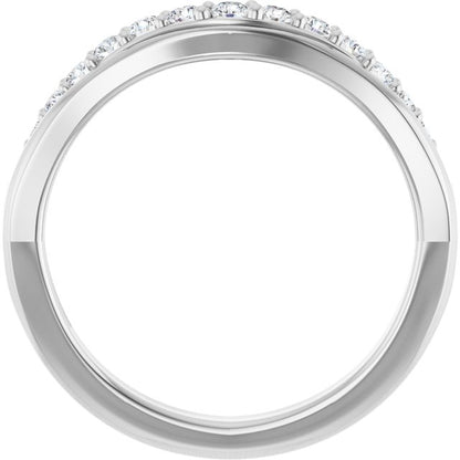 1/3 CTW Natural Diamond Contour Band, 2.45 x 11.9 mm