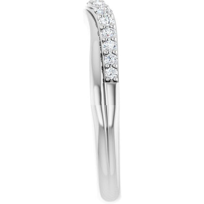 1/3 CTW Natural Diamond Contour Band, 2.45 x 11.9 mm