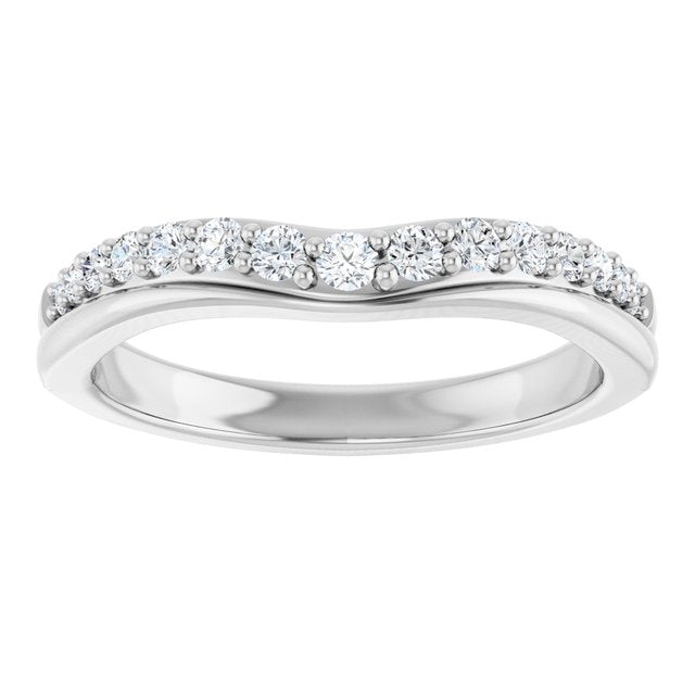 1/3 CTW Natural Diamond Contour Band, 2.45 x 11.9 mm