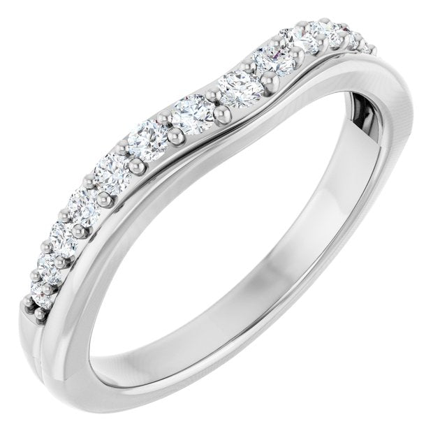 1/3 CTW Natural Diamond Contour Band, 2.45 x 11.9 mm