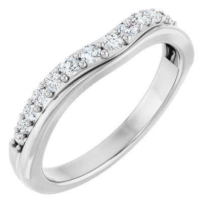 1/3 CTW Natural Diamond Contour Band, 2.45 x 11.9 mm