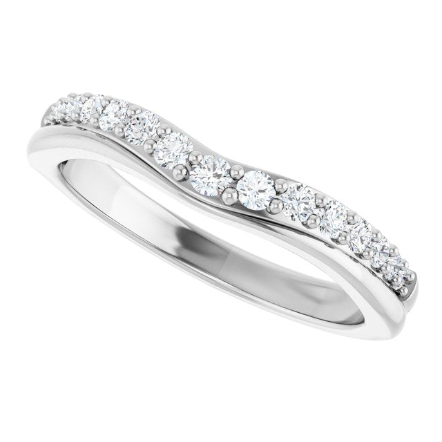 1/3 CTW Natural Diamond Contour Band, 2.45 x 11.9 mm