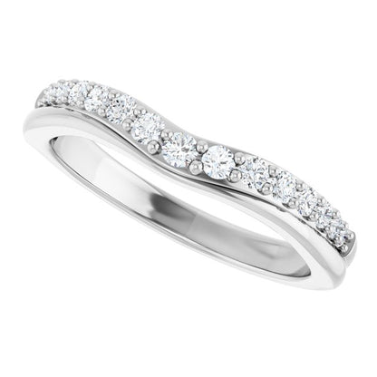 1/3 CTW Natural Diamond Contour Band, 2.45 x 11.9 mm