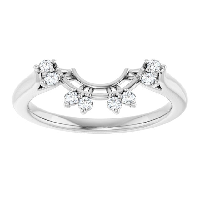 1/10 CTW Natural Diamond Band, 6.6 x 14.7 mm