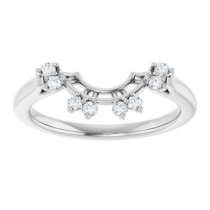 1/10 CTW Natural Diamond Band, 6.6 x 14.7 mm