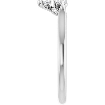 1/10 CTW Natural Diamond Band, 6.6 x 14.7 mm
