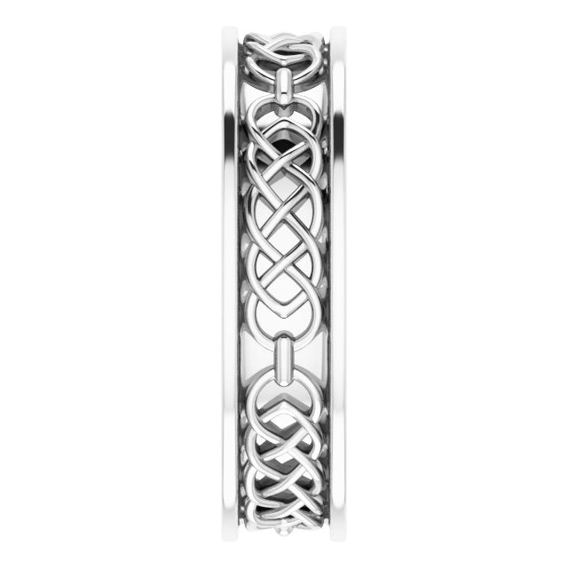 Celtic-Inspired Flat Band, 6 mm