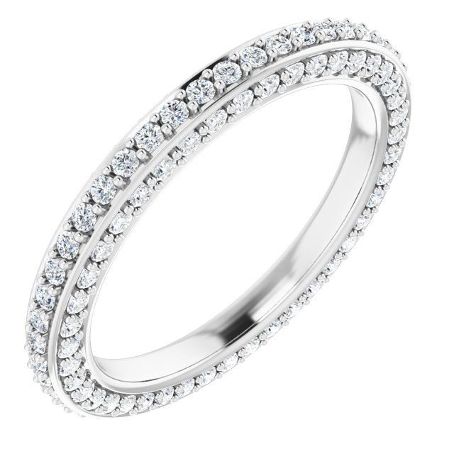 5/8 CTW Natural Diamond Eternity Band, 2 mm