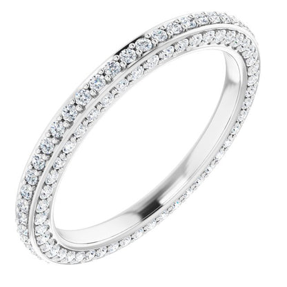 5/8 CTW Natural Diamond Eternity Band, 2 mm
