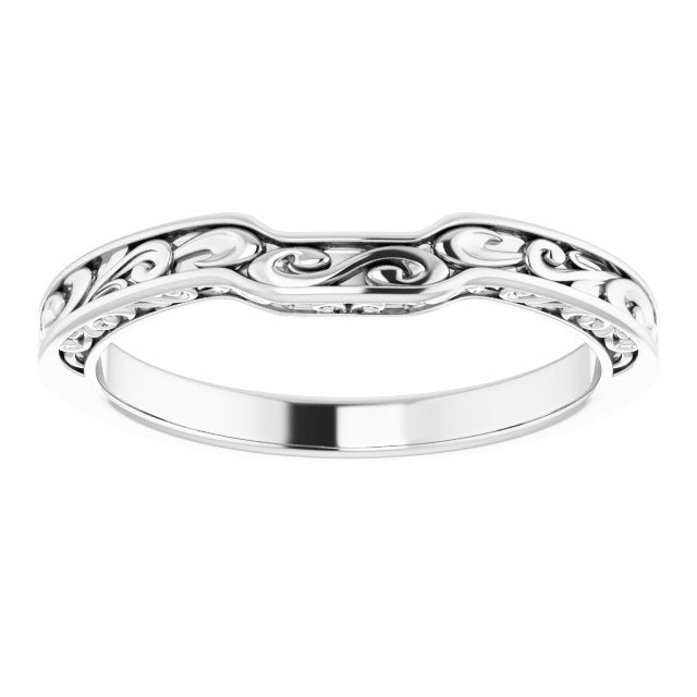 Sculptural-Inspired Matching Band, 2.49 mm