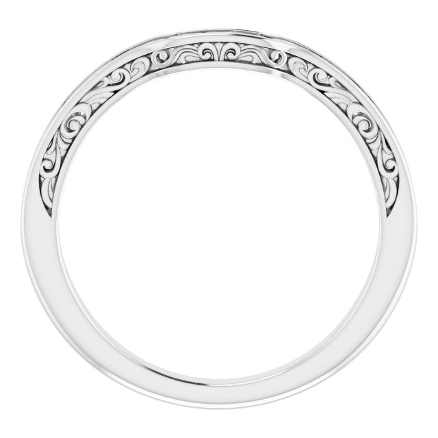 Sculptural-Inspired Matching Band, 2.49 mm