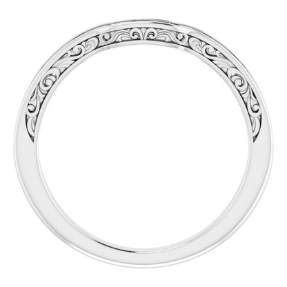 Sculptural-Inspired Matching Band, 2.49 mm
