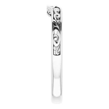 Sculptural-Inspired Matching Band, 2.49 mm