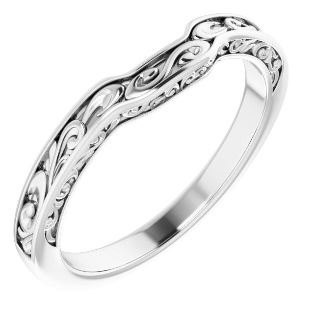 Sculptural-Inspired Matching Band, 2.49 mm