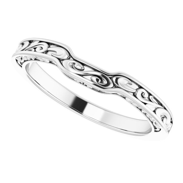 Sculptural-Inspired Matching Band, 2.49 mm