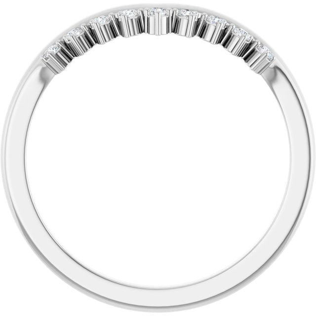 .08 CTW Natural Diamond Contour Band, 2.11 mm