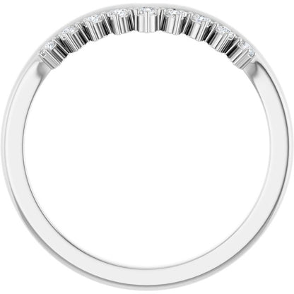 .08 CTW Natural Diamond Contour Band, 2.11 mm
