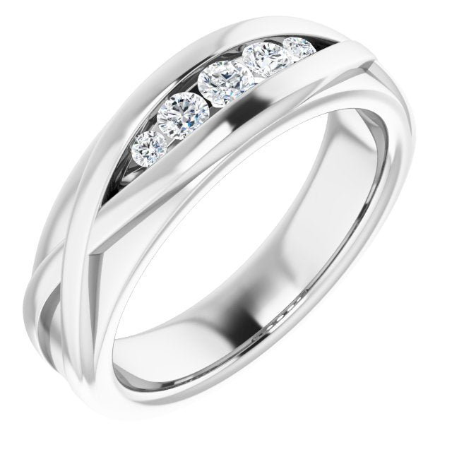 1/3 CTW Natural Diamond Band, 6.6 mm