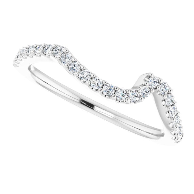14K White Gold 1/5 CTW Natural Diamond Matching Band, 1.5 mm