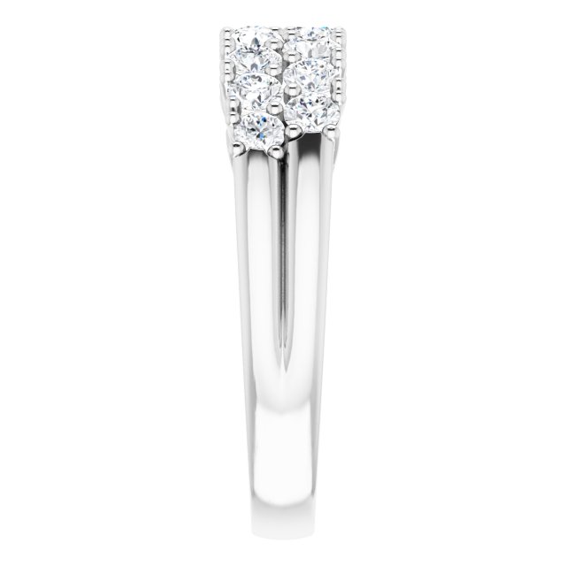 14K White Gold 1 CTW Natural Diamond Anniversary Band, 5.3 mm