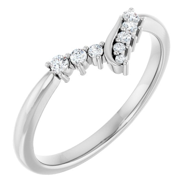 1/8 CTW Natural Diamond Contour Band, 6.1 mm