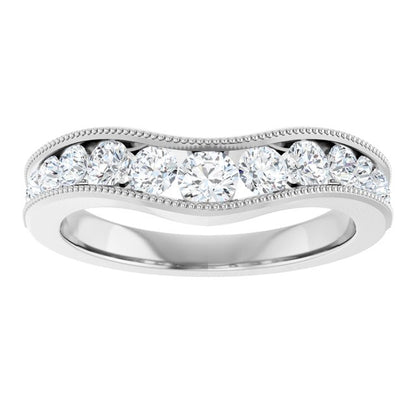 3/4 CTW Natural Diamond Contour Band, 2.65 mm