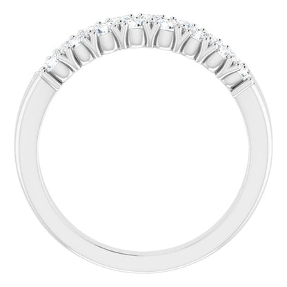 14K White Gold 1 CTW Natural Diamond Anniversary Band, 5.3 mm