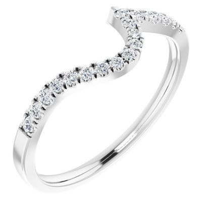 14K White Gold 1/6 CTW Natural Diamond Matching Band, 1.55 mm