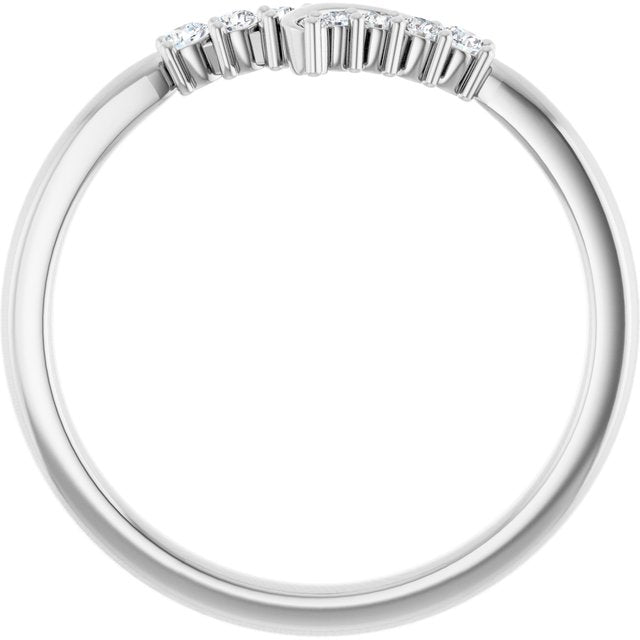 1/8 CTW Natural Diamond Contour Band, 6.1 mm