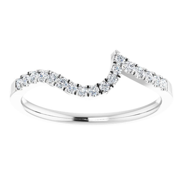 14K White Gold 1/6 CTW Natural Diamond Matching Band, 1.55 mm