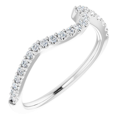 14K White Gold 1/4 CTW Natural Diamond Matching Band, 1.65 mm