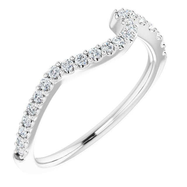14K White Gold 1/5 CTW Natural Diamond Matching Band, 1.5 mm