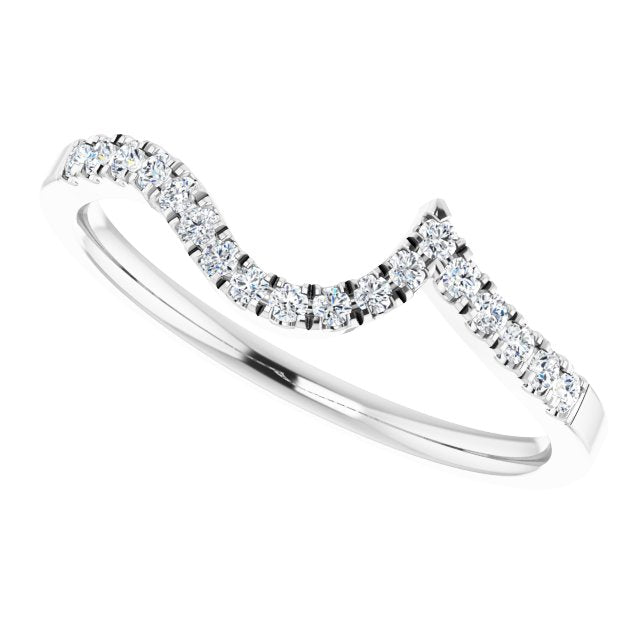 14K White Gold 1/6 CTW Natural Diamond Matching Band, 1.55 mm