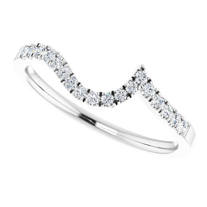 14K White Gold 1/6 CTW Natural Diamond Matching Band, 1.55 mm