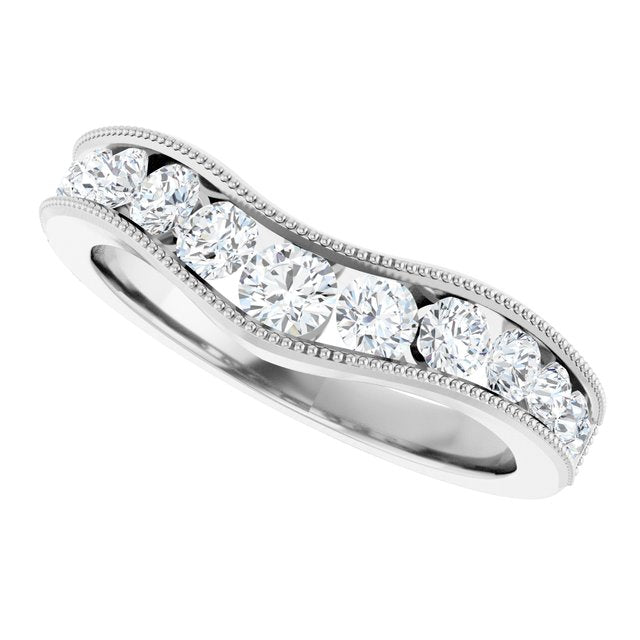 3/4 CTW Natural Diamond Contour Band, 2.65 mm