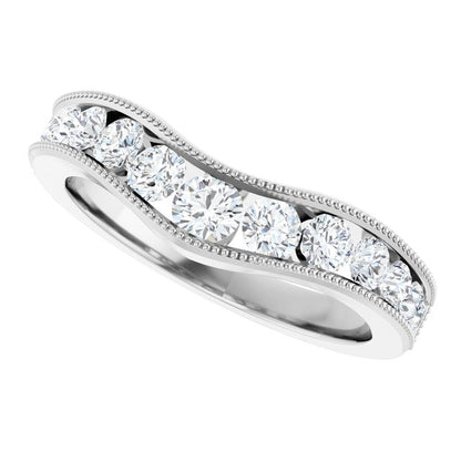 3/4 CTW Natural Diamond Contour Band, 2.65 mm