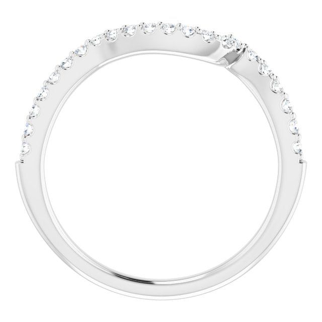 14K White Gold 1/5 CTW Natural Diamond Matching Band, 1.5 mm