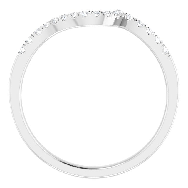 14K White Gold 1/6 CTW Natural Diamond Matching Band, 1.55 mm