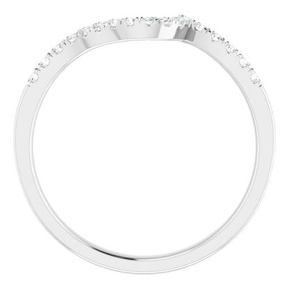 14K White Gold 1/6 CTW Natural Diamond Matching Band, 1.55 mm
