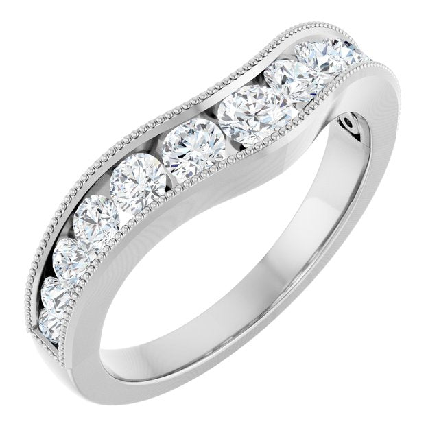 3/4 CTW Natural Diamond Contour Band, 2.65 mm